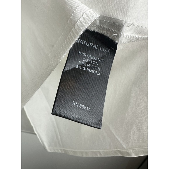 Stella Carakasi Showstopper Shirt White Button up Tunic Blouse Pleated Pocket XS - Picture 7 of 16